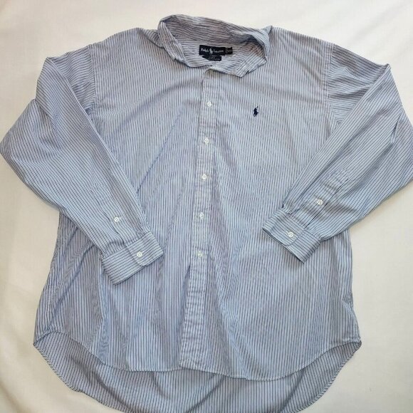Polo Ralph Lauren Blake Men’s Shirt 2XL XXL  Button Down Blue Striped Classy - Picture 1 of 8